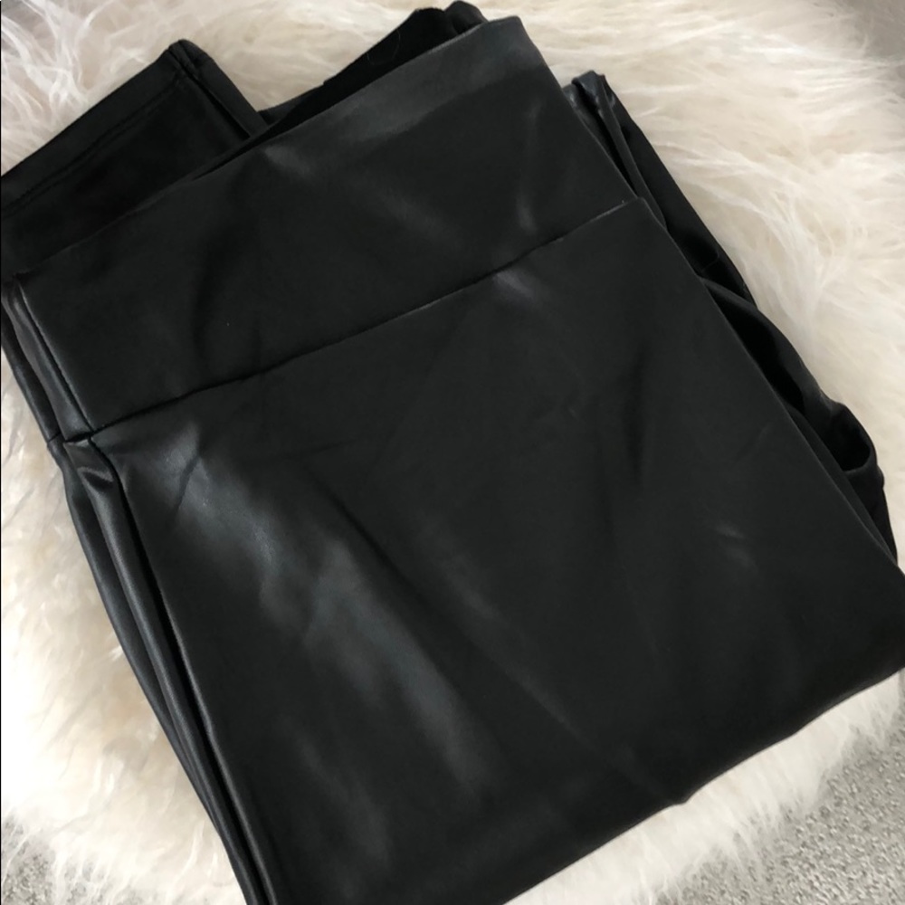 Express faux leather leggings